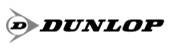 Dunlops logga i svart med en logotyp. 