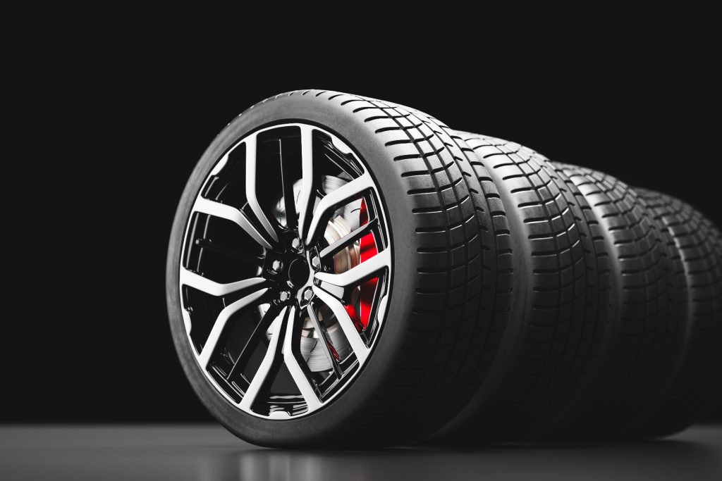 fyra stycken däck för energi. 